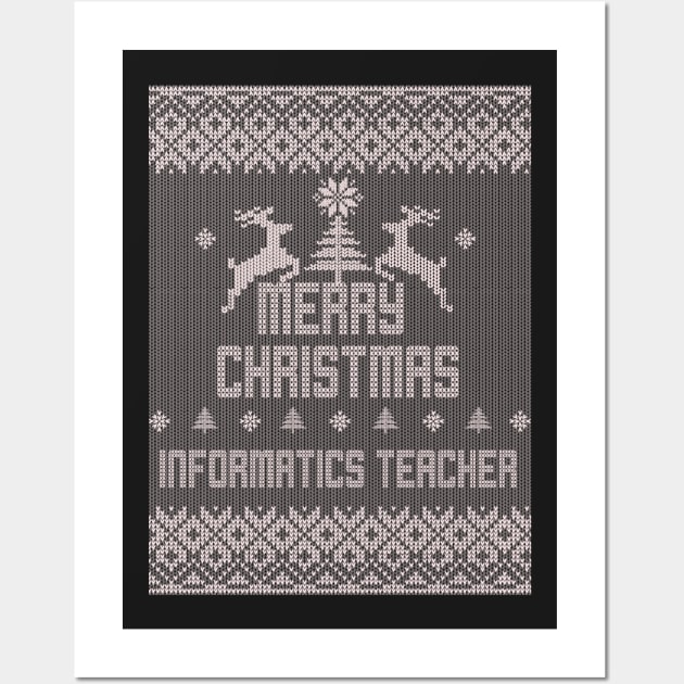 Merry Christmas INFORMATICS TEACHER Wall Art by ramiroxavier